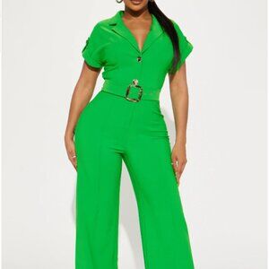 Fall For You Jumpsuit - Green